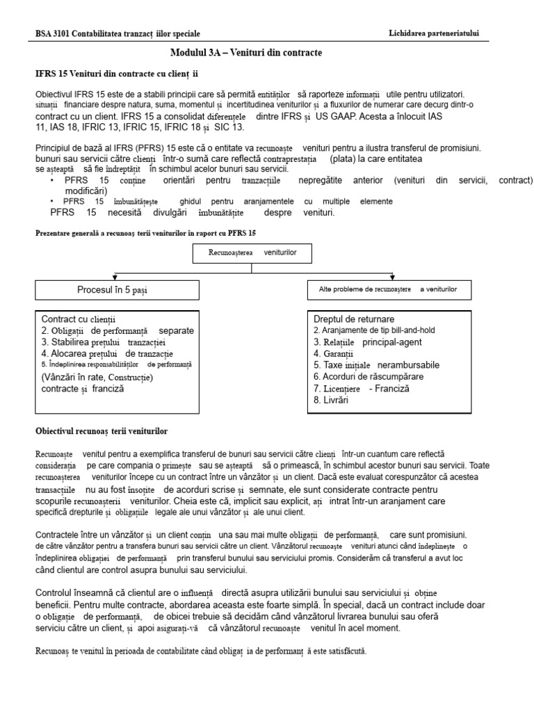 BSA 3101 Subiectul 3A - Venituri Din Contracte | PDF