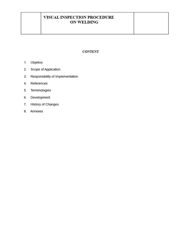 Welding Visual Inspection Guidelines | PDF | Welding | Construction