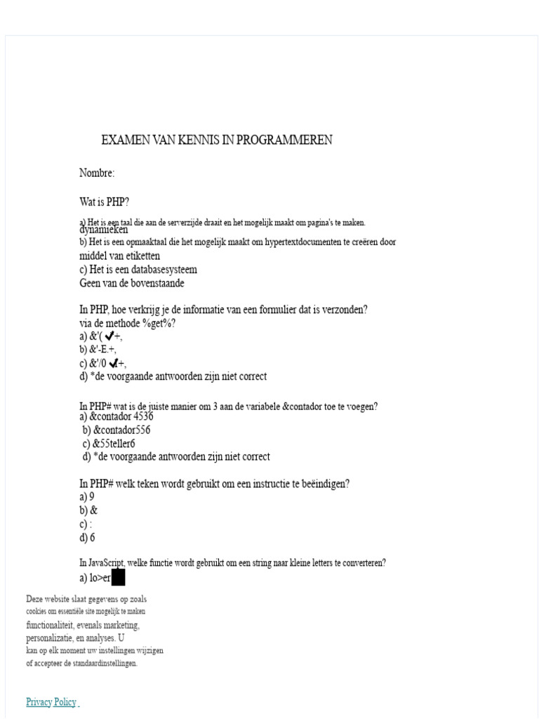 Test PHP 1 | PDF