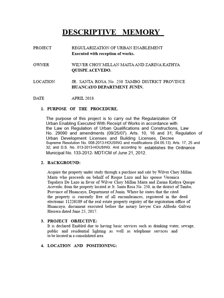 Descriptive Memory - Urban Enablement | PDF | Justice | Crime & Violence