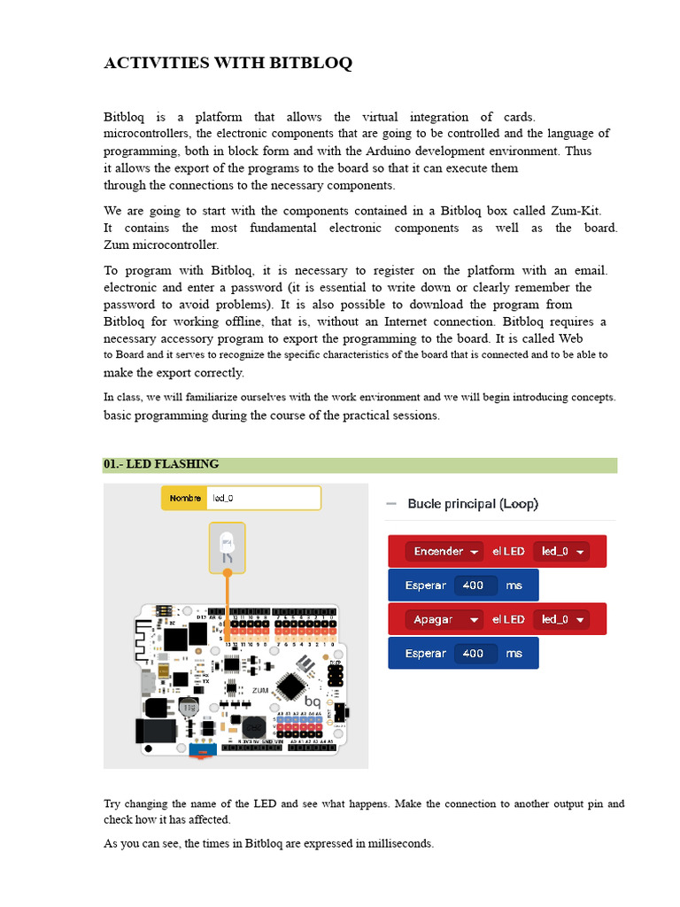 Activities 1 To 14 With Bit Bloq | PDF | Microcontroller | Arduino
