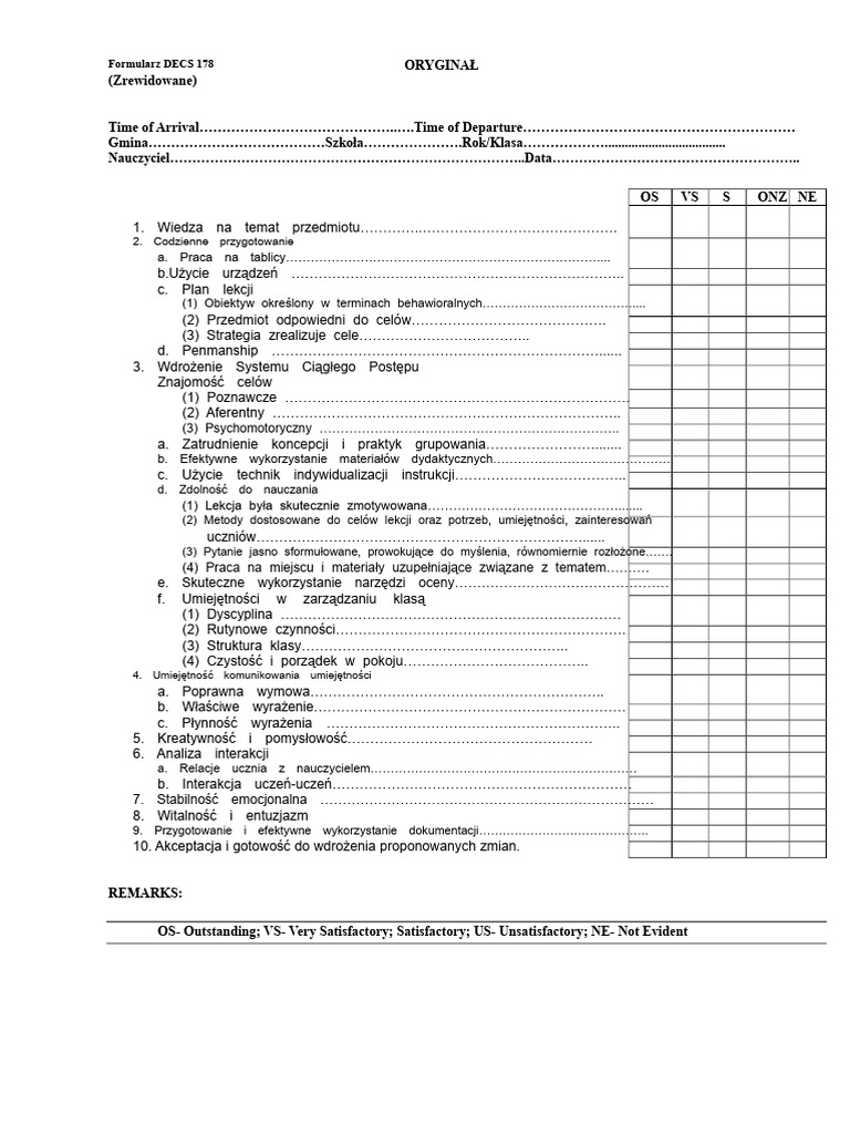 DECS Form 178ORYGINAŁ | PDF