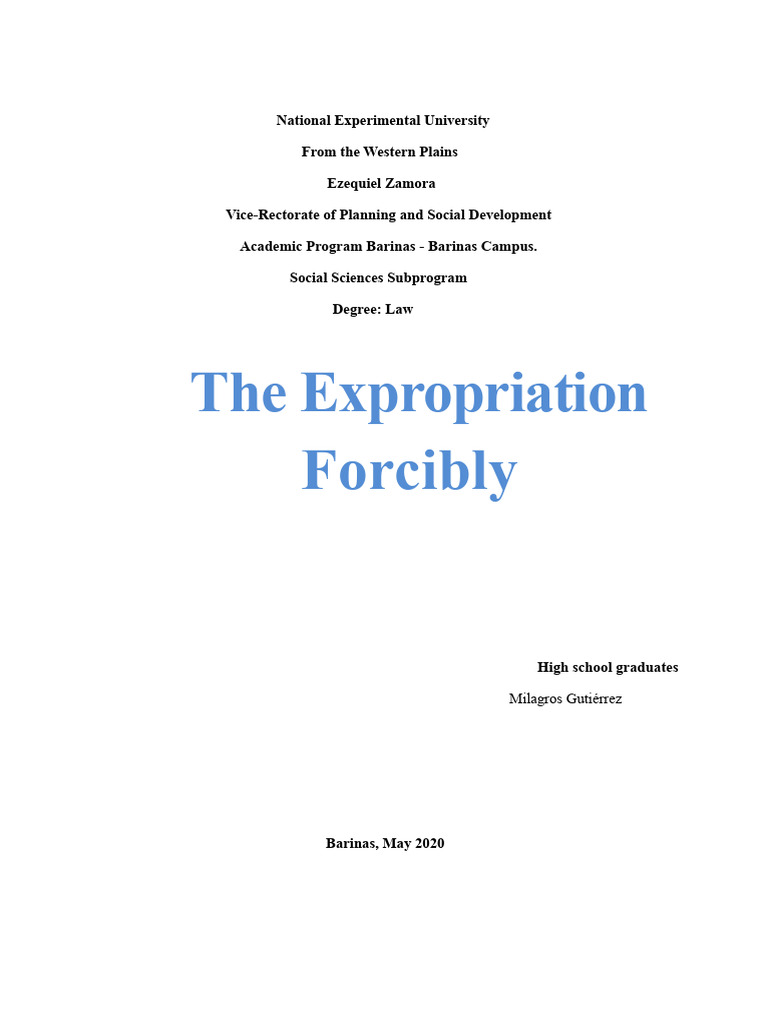 Understanding Forced Expropriation Law | PDF | Eminent Domain | Property