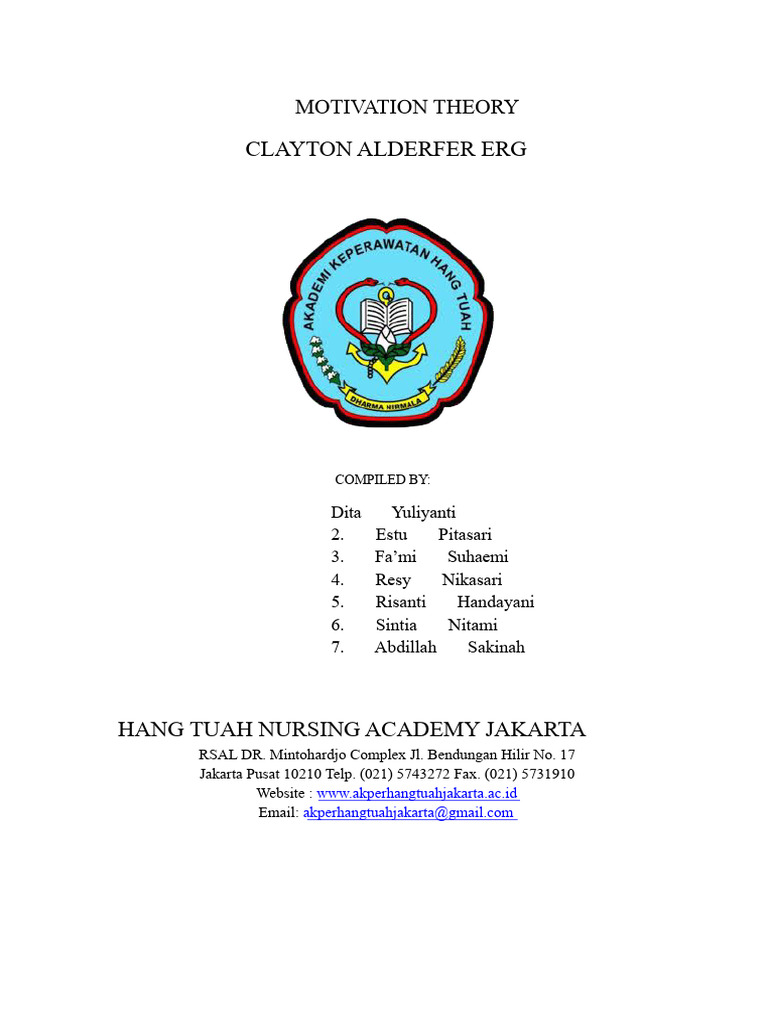 Theory of Motivation Clayton Alderfer Erg | PDF | Motivational | Motivation