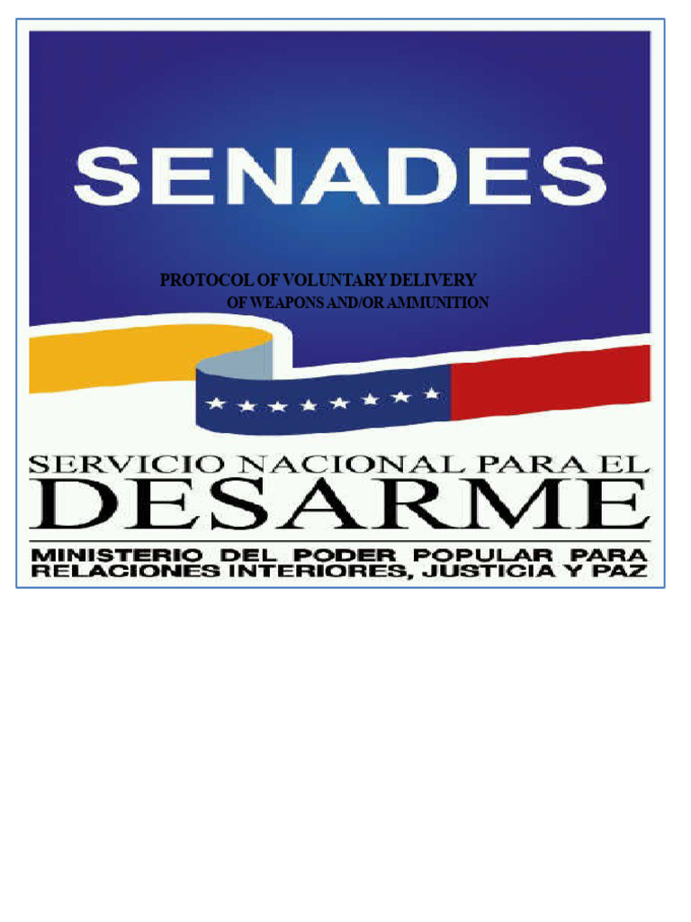 Voluntary Weapons Surrender Protocol | PDF | Disarmament | Ammunition