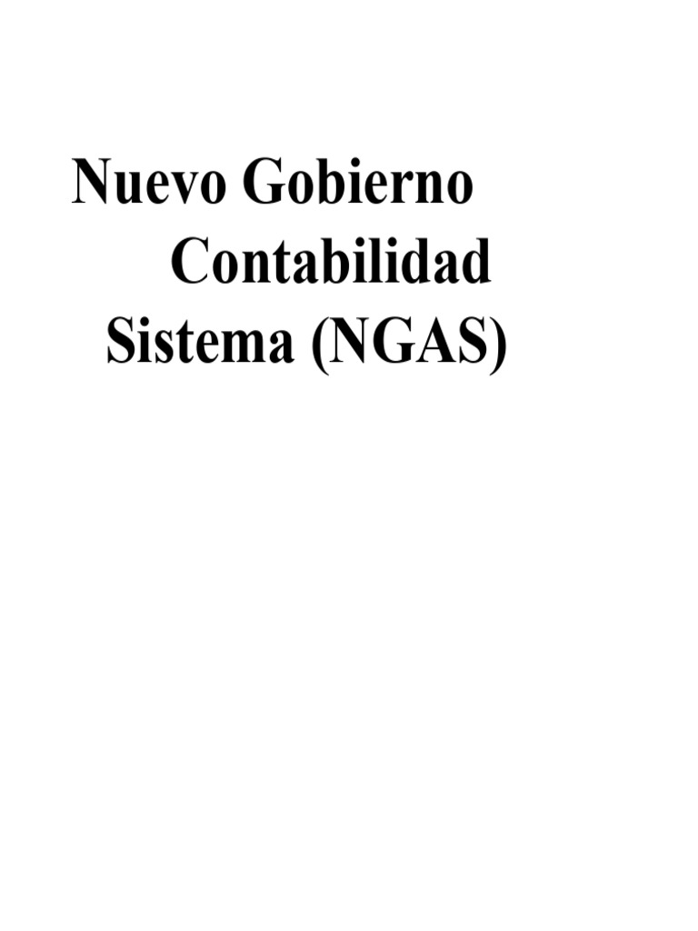 Contabilidad Gubernamental: NGAS y Políticas | PDF | Contabilidad ...