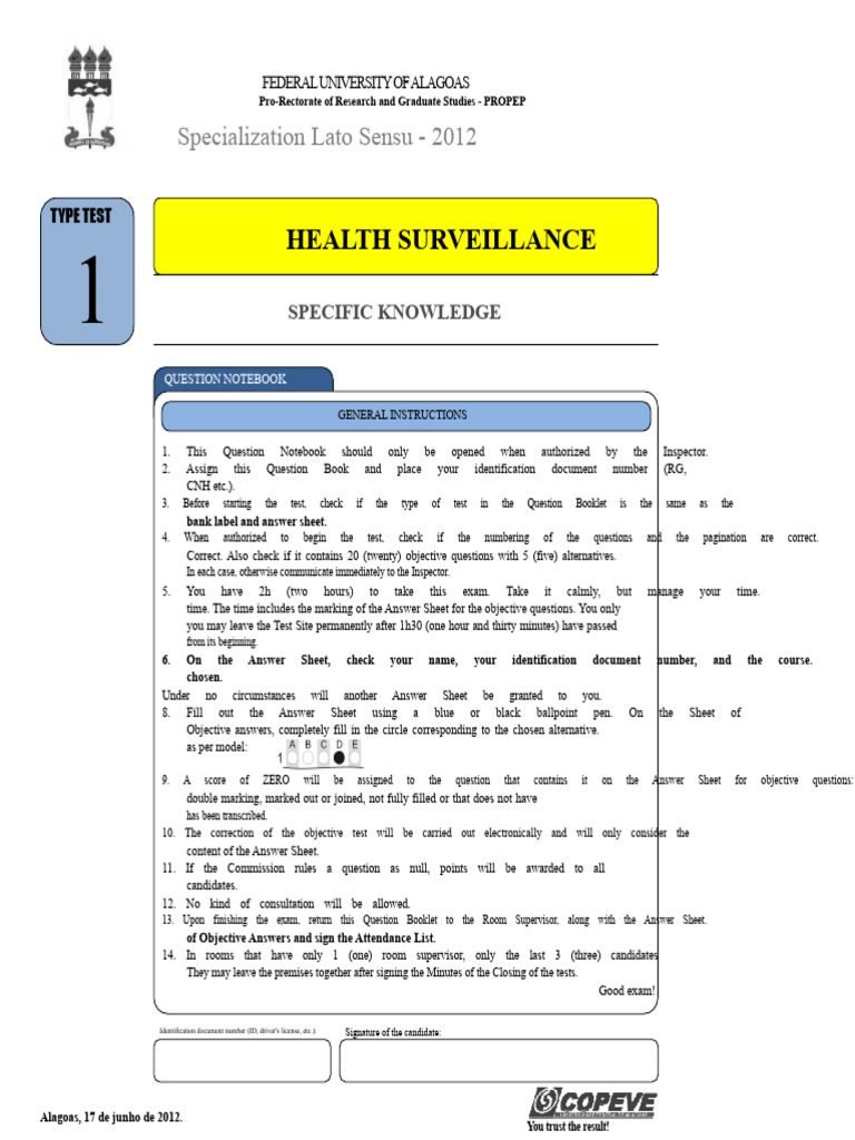 Test - Health Surveillance - Type 1 | PDF | Epidemiology | Mortality Rate