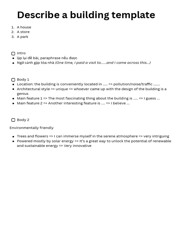 Eco-Friendly Building Template Guide | PDF