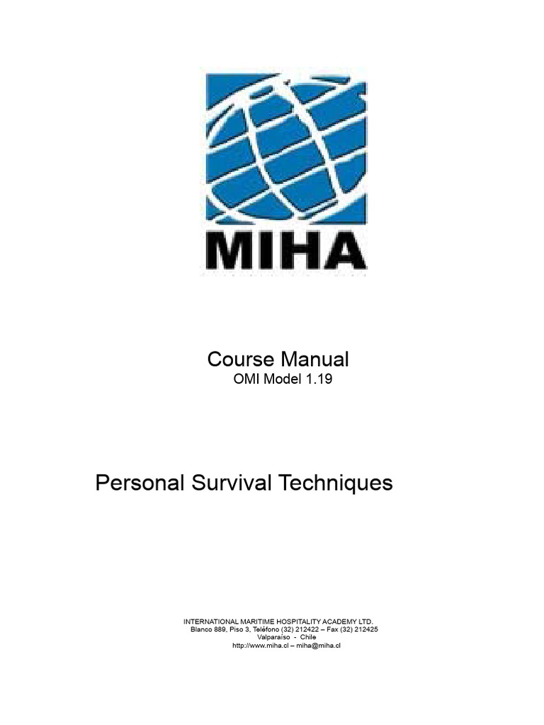 Personal Survival Techniques Manual | PDF | Ships