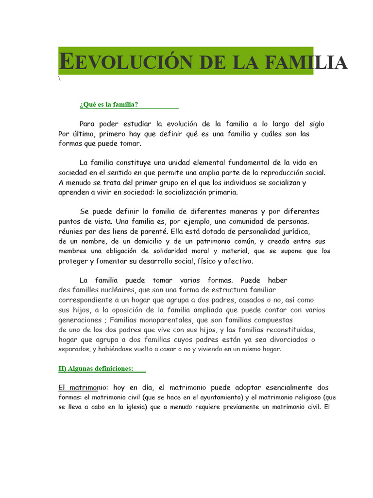 Evolución de la familia en Francia | PDF | Familia | Matrimonio