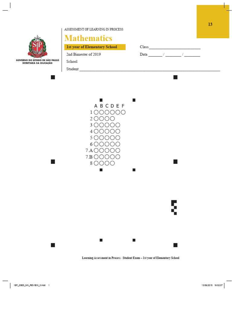 AAP - Mathematics - 1st Grade of Elementary School | PDF