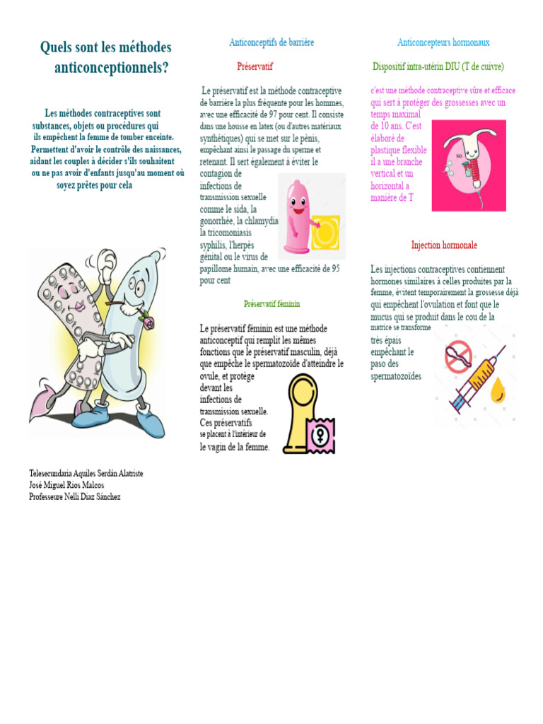 Qu'estCe Que Les Méthodes Contraceptives ? PDF Contraception — free download