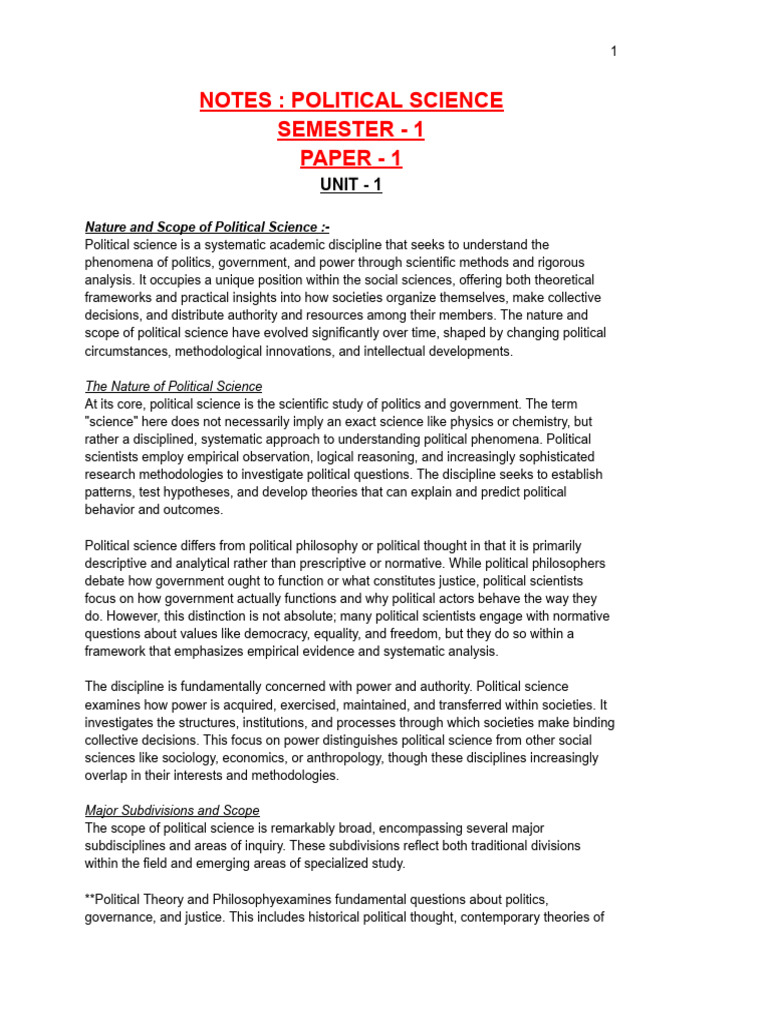 Political Science | PDF | Theory | Political Philosophy