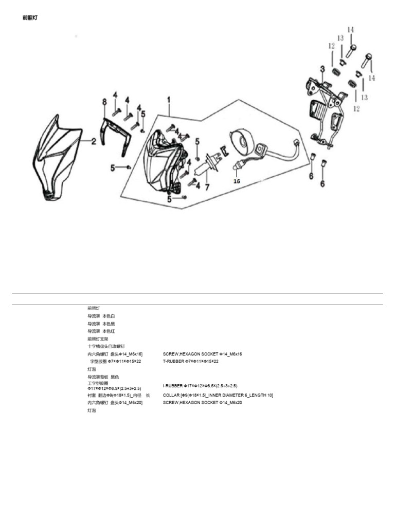 Motorcycle Parts Assembly List | PDF | Anti Lock Braking System | Screw