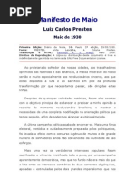 PRESTES, Luís C. Manifesto de Maio de 1930