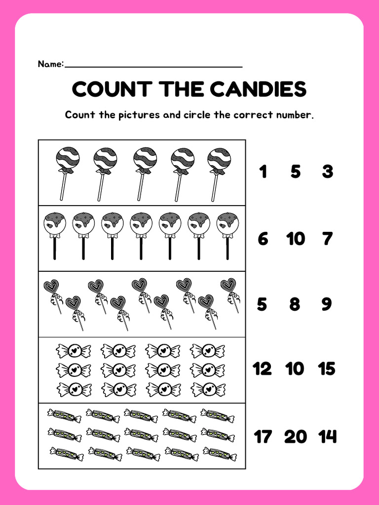 Jihan Pink Border White Background Monochrome Valentines Candy ...