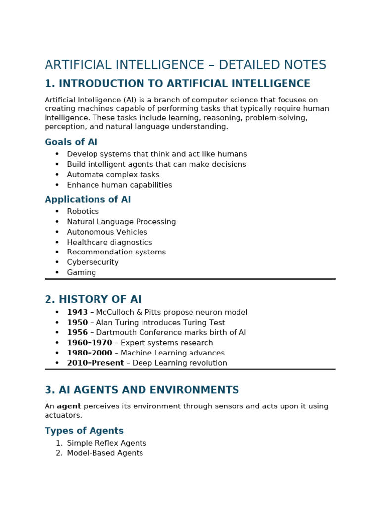 Comprehensive AI Overview and Applications | PDF | Artificial ...