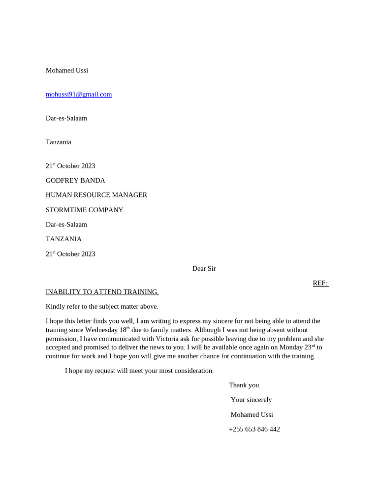 Letter | PDF