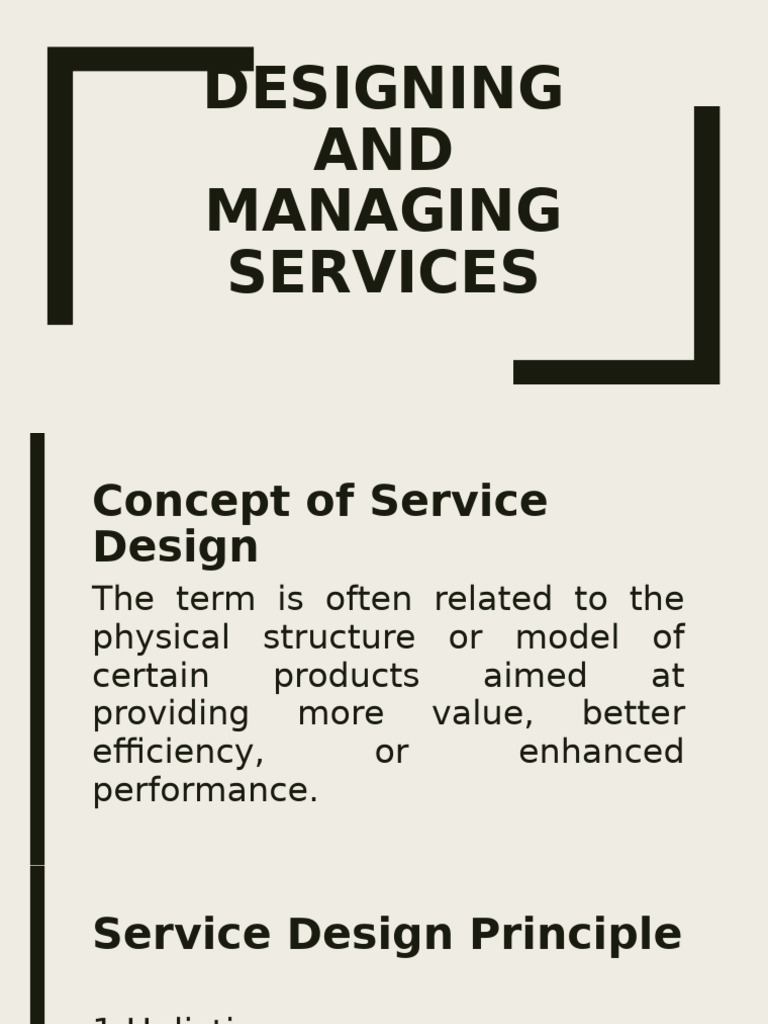 Service Design and Management Principles | PDF | Business