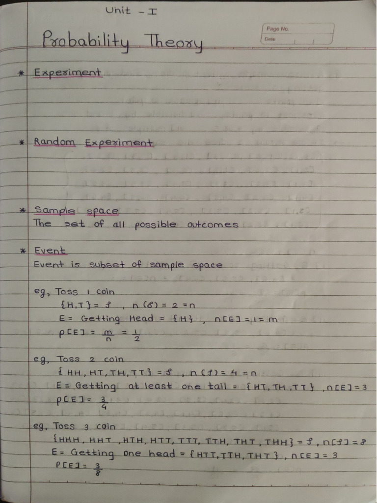 P&S Unit 1 | PDF