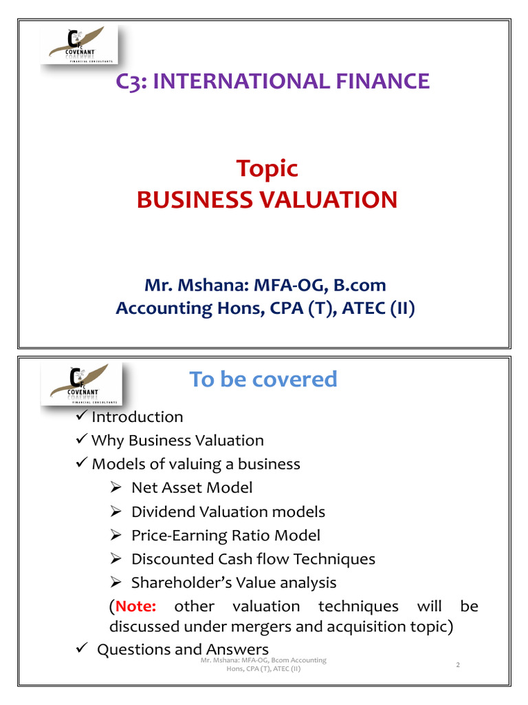 Business Valuation Techniques Explained | PDF | Valuation (Finance ...