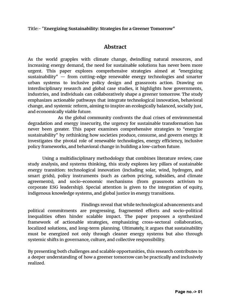 Energizing Sustainability Strategies | PDF | Efficient Energy Use ...