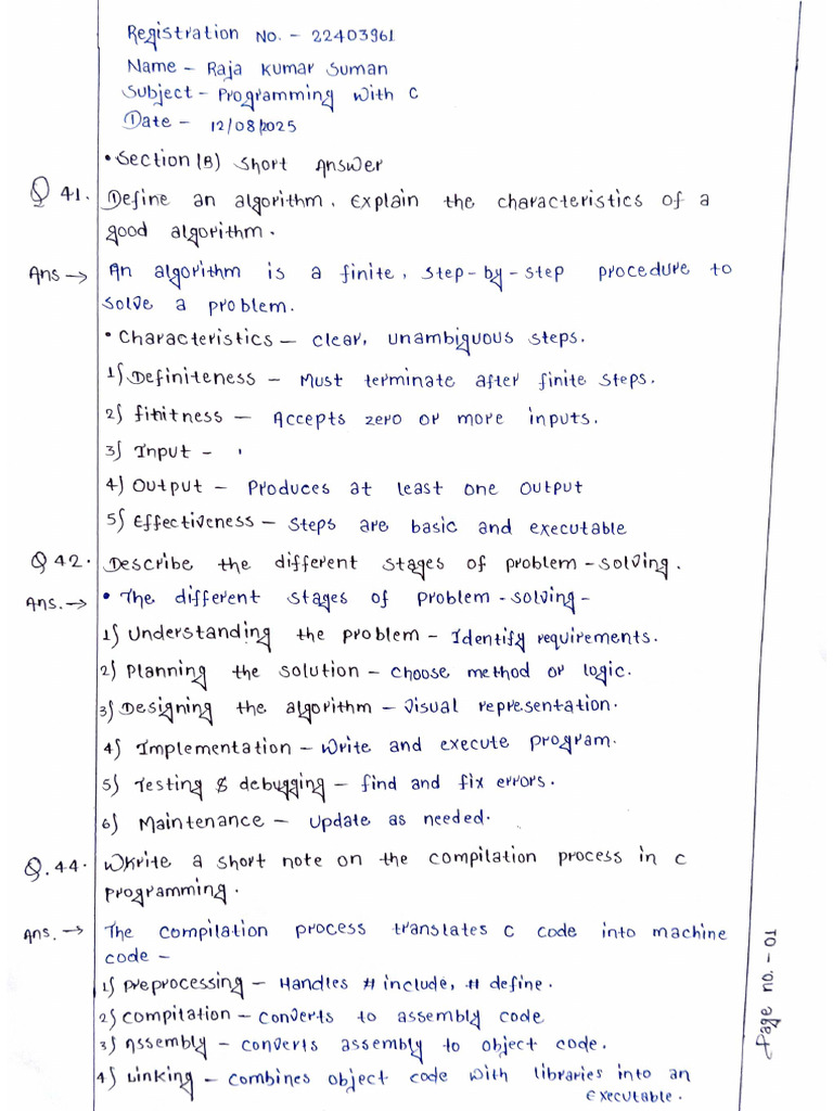 Programming With C (Raja Kumar Suman) | PDF