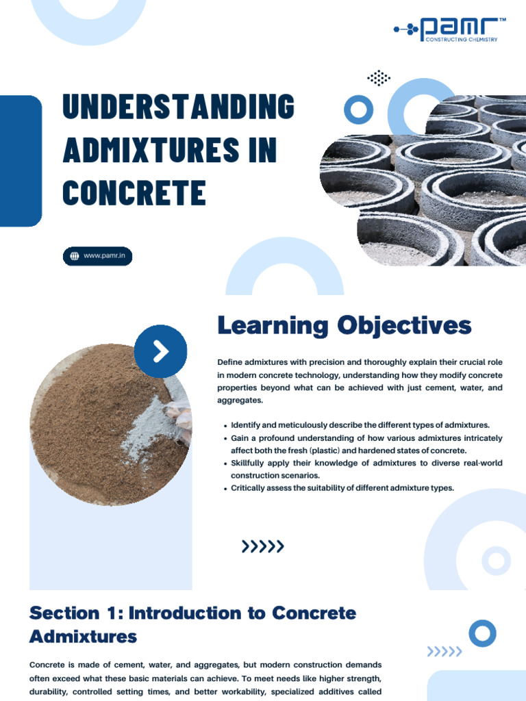 Concrete Admixtures Explained | PDF | Concrete | Cement