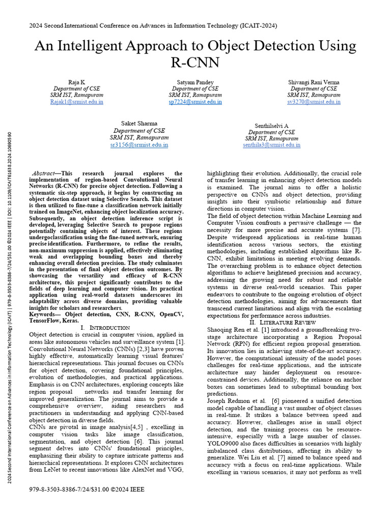R-CNN for Enhanced Object Detection | PDF | Deep Learning | Image ...