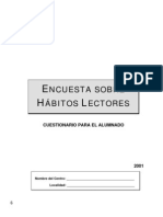 Ncuesta Sobre Ábitos Ectores: Cuestionario para El Alumnado