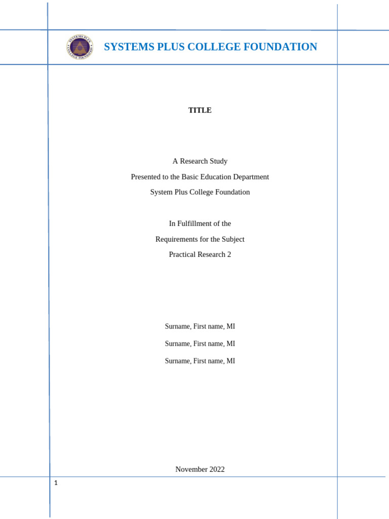 Pr2 Template 1 | PDF