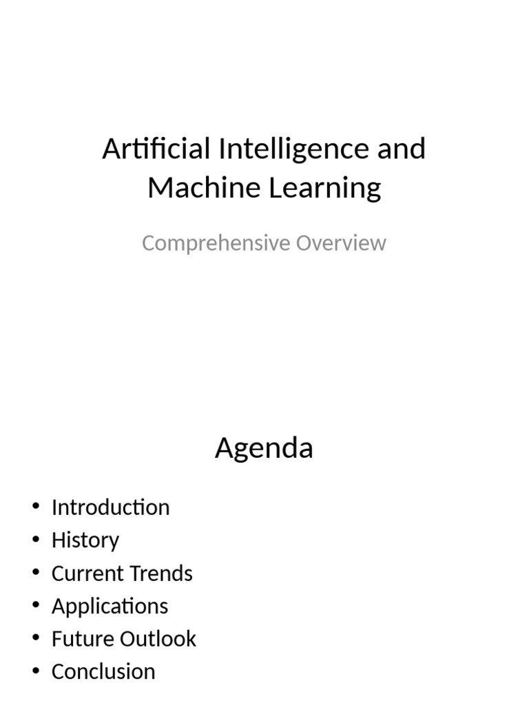 AI and Machine Learning Overview | PDF