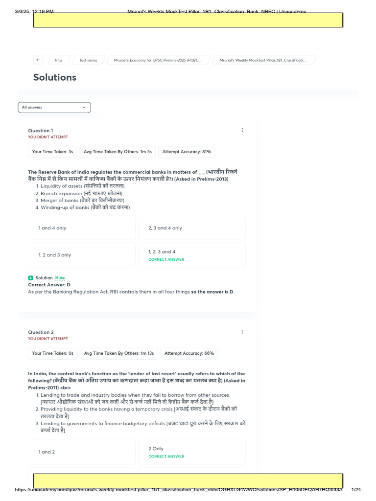 NBFC Question | PDF | Banks | Reserve Bank Of India