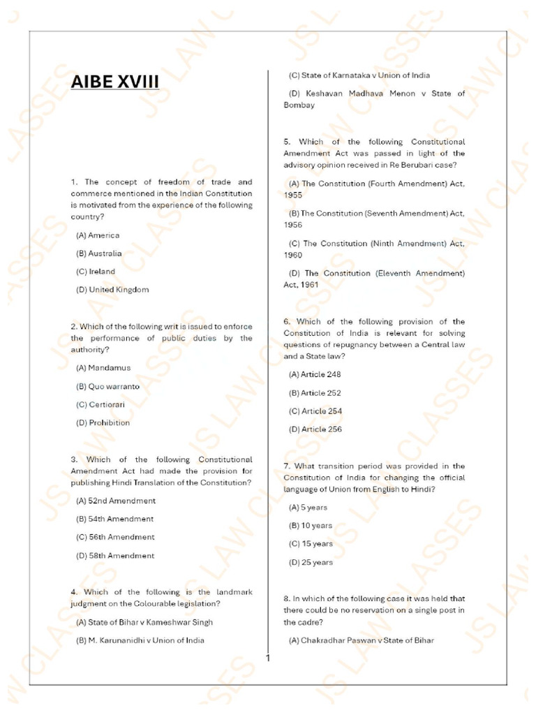 Aibe Previous Question Papers | PDF