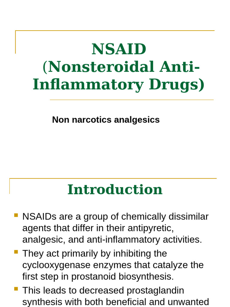 24. NSAID | PDF | Nonsteroidal Anti Inflammatory Drug | Aspirin