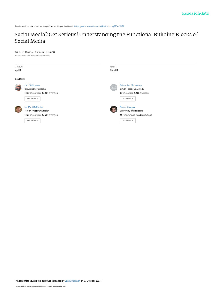 Understanding Social Media's Building Blocks | PDF | Social Media ...