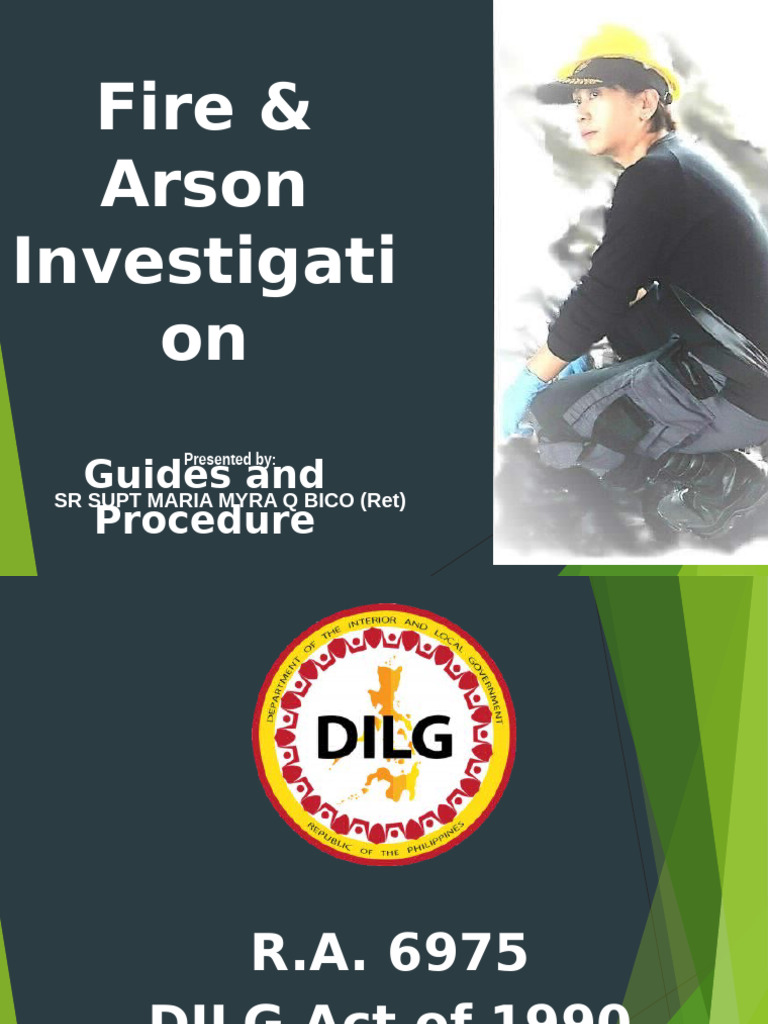 Fire Investigation Procedures Guide | PDF | Arrest | Prosecutor