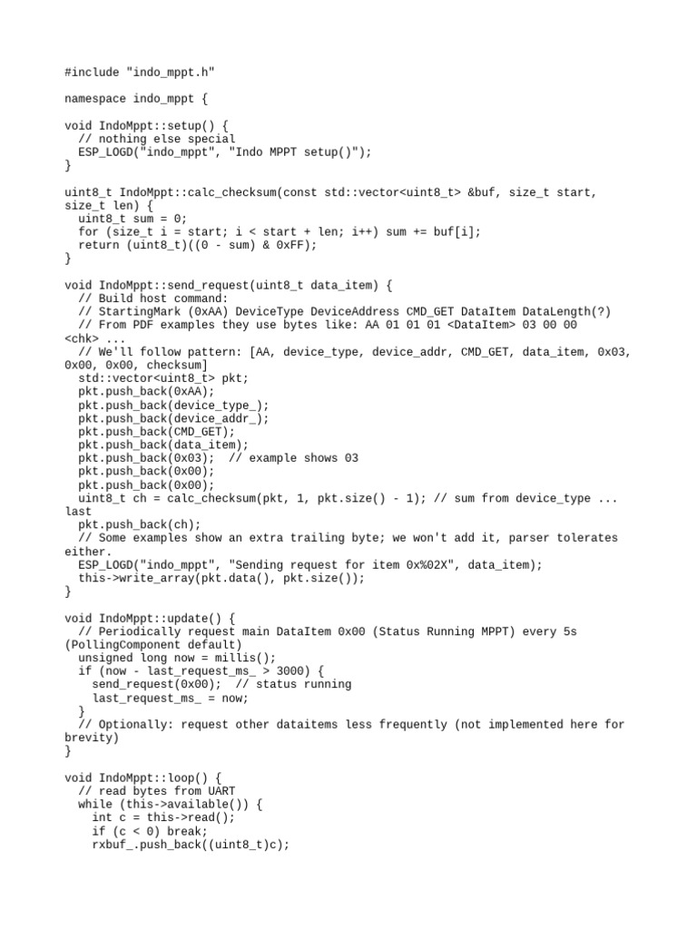Indo MPPT - CPP | PDF | Integer (Computer Science) | Computer Data