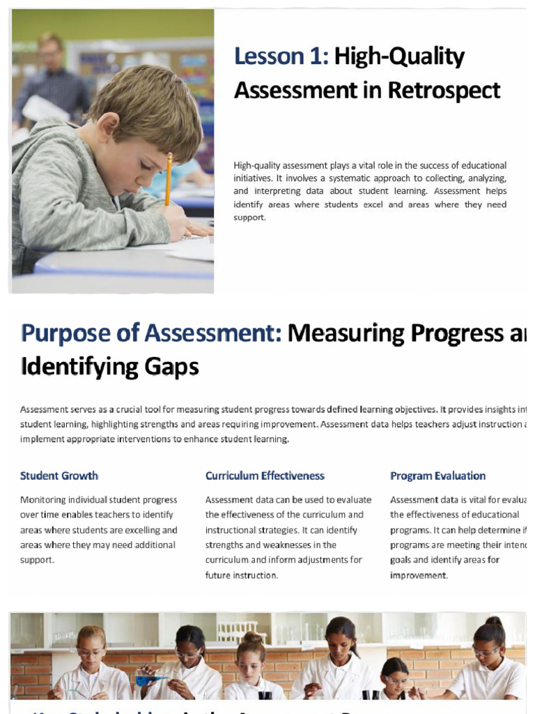 1 Principles of High-Quality Assessment | PDF | Educational Assessment ...