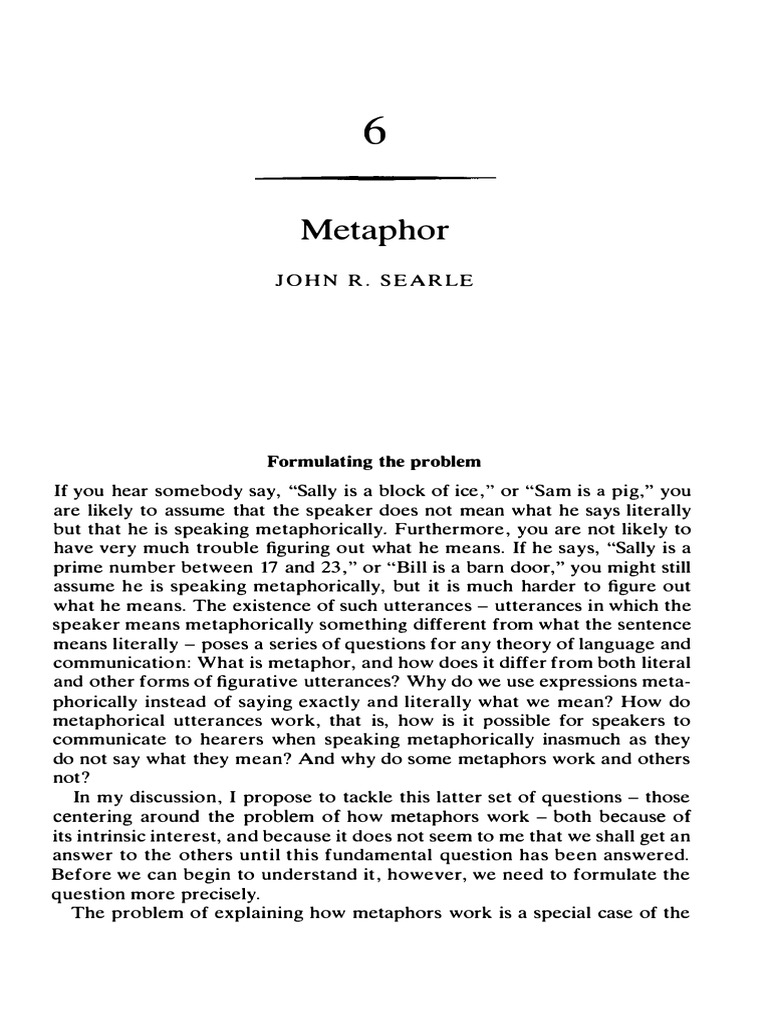 Understanding How Metaphors Work | PDF | Semantics | Metaphor