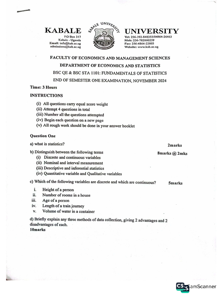 End of Semester Examinations Sample Papers | PDF