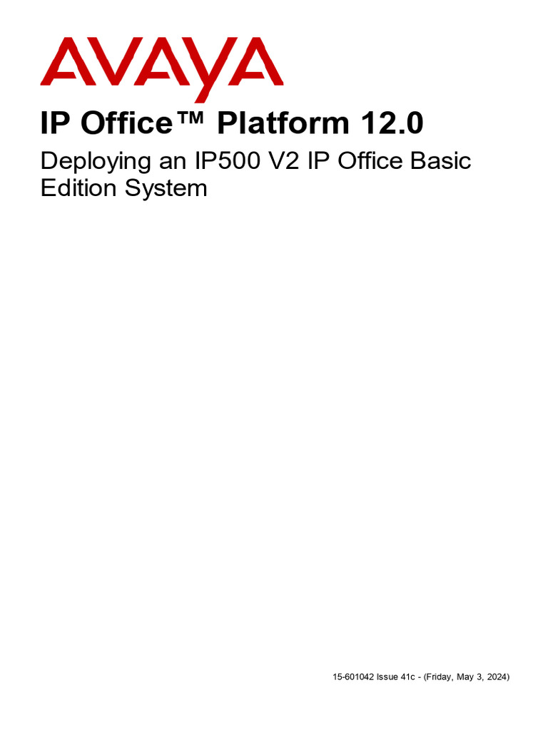 Deploying IP500 V2 System Guide | PDF | Computing