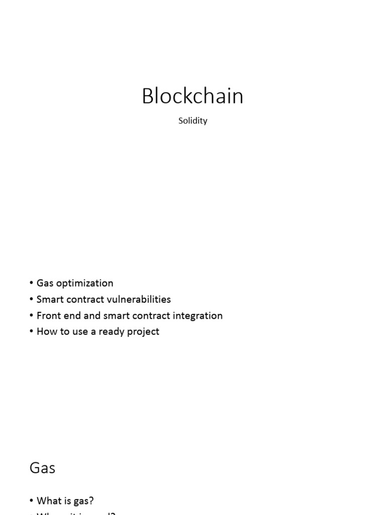 Blockchain Smart Contract Optimization Guide | PDF