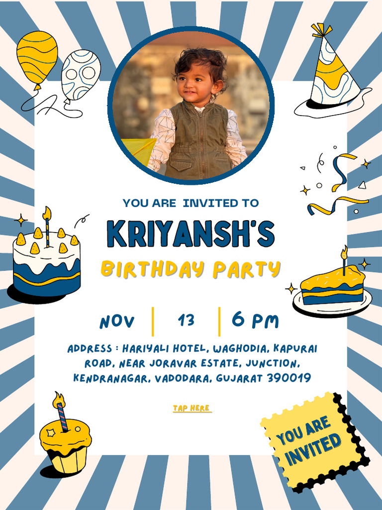 Kriyansh's Birthday Party Invitation | PDF