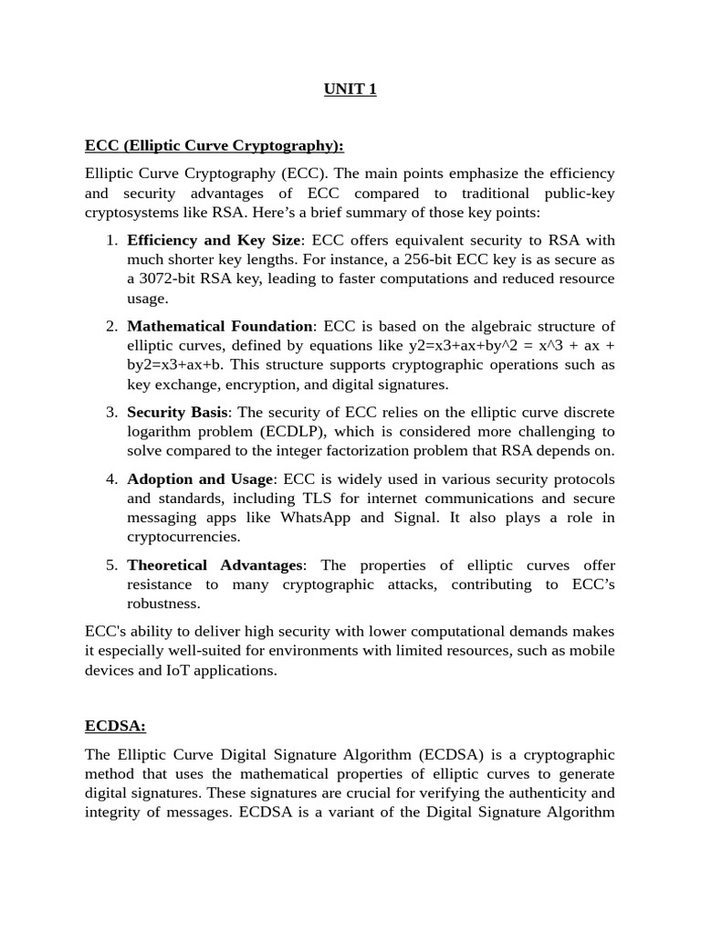 Unit 1 Notes | PDF | Encryption | Key (Cryptography)