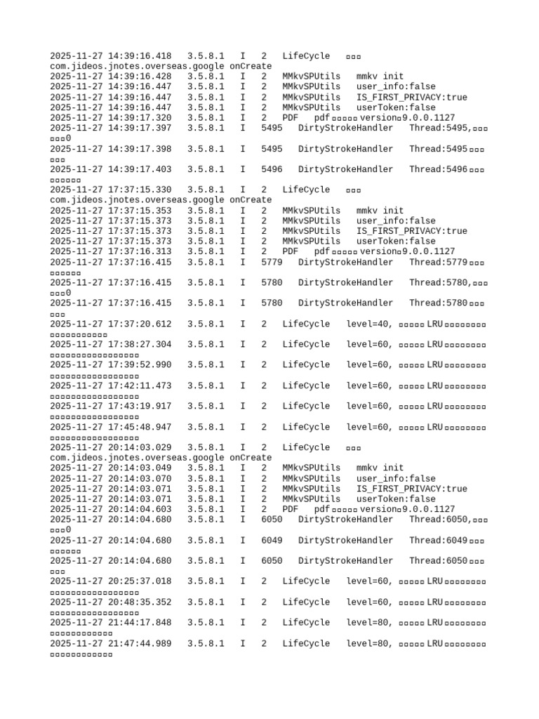2025 11 27 - Log | PDF