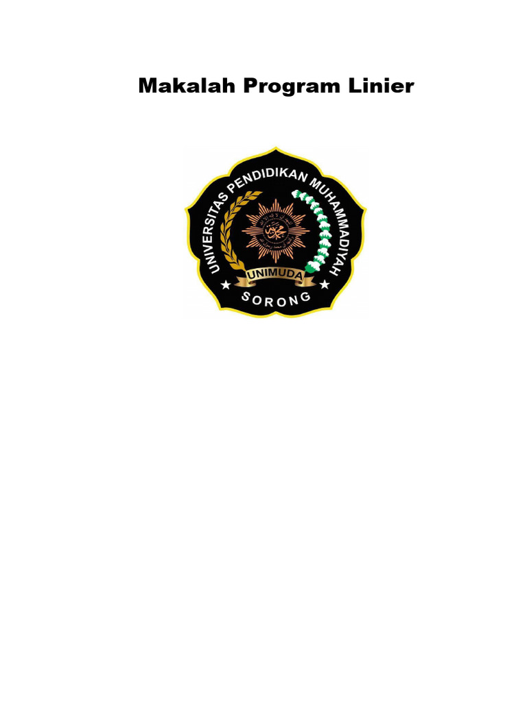 Pemrograman Linier: Model dan Variabel | PDF