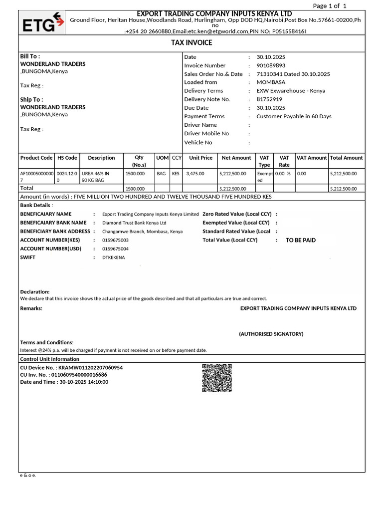 901089893 | PDF | Value Added Tax | Invoice