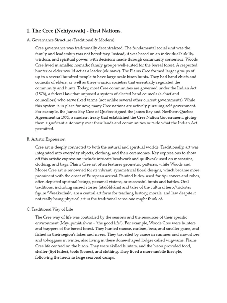 Indigenous Governance and Culture Overview | PDF | Inuit | Métis