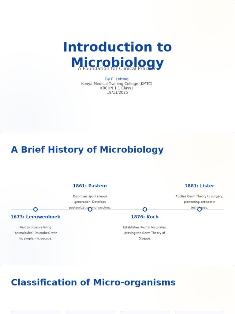 Introduction To Microbiology | PDF | Microorganism | Microbiology